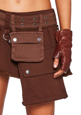 Scorched Earth Utility Mini Skirt