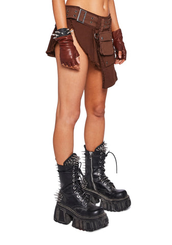 Scorched Earth Utility Mini Skirt