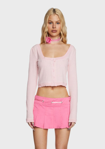 Smashing Fashion Knit Cardigan - Pink