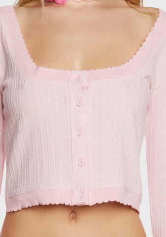 Smashing Fashion Knit Cardigan - Pink