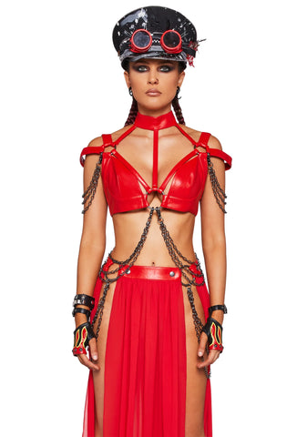 Immersed In Magic Harness Top - Red