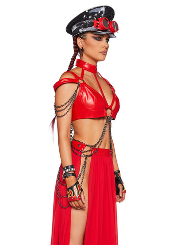 Immersed In Magic Harness Top - Red