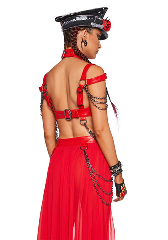 Immersed In Magic Harness Top - Red