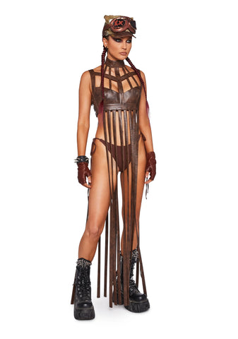 Celestial Ringmaster Lingerie Set - Brown