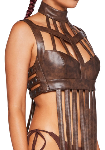 Celestial Ringmaster Lingerie Set - Brown