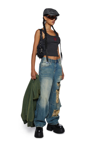 Distressed Goliath Denim Jeans