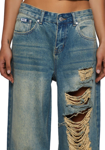 Distressed Goliath Denim Jeans