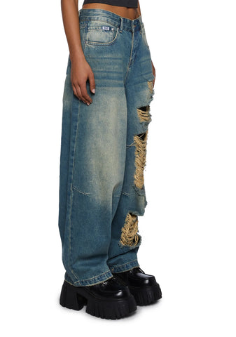 Distressed Goliath Denim Jeans