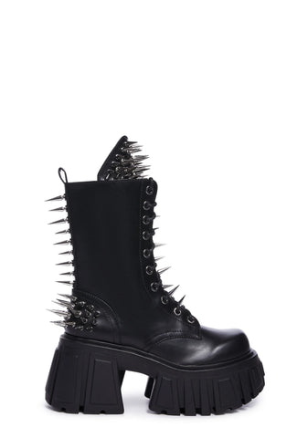 The Problem Child Combat Boots - Black
