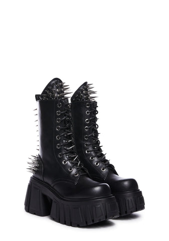The Problem Child Combat Boots - Black