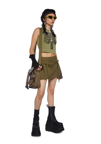 Trigger Pleated Mini Skirt