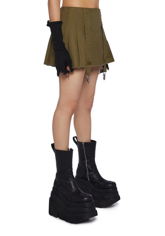 Trigger Pleated Mini Skirt