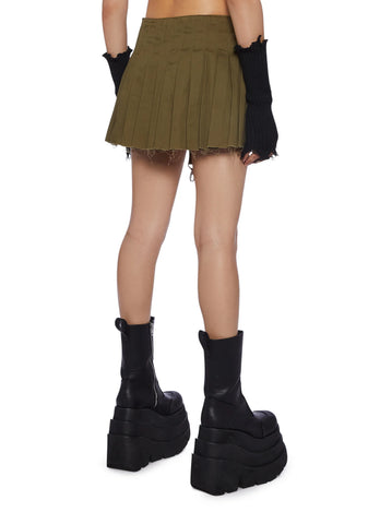 Trigger Pleated Mini Skirt