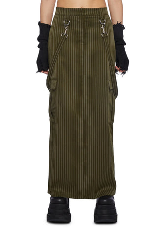 Villain Pinstripe Maxi Skirt