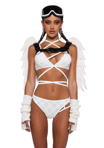Guardian Angel Wings Harness - White
