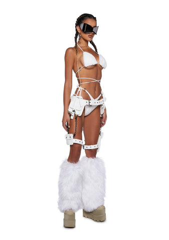 Babe Crusade Leg Holster Bag - White