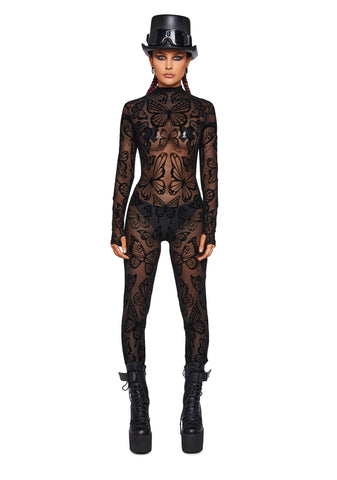 Butterfly Utopia Mesh Catsuit