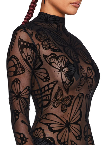 Butterfly Utopia Mesh Catsuit