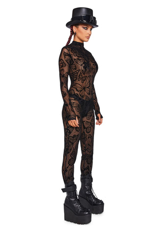 Butterfly Utopia Mesh Catsuit