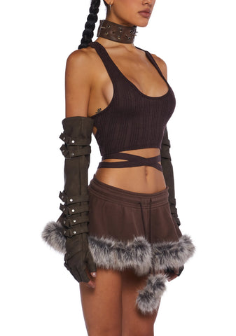 Sand Rider Lace-Up Crop Tank