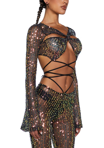 Sunlit Oracles Sequin Top