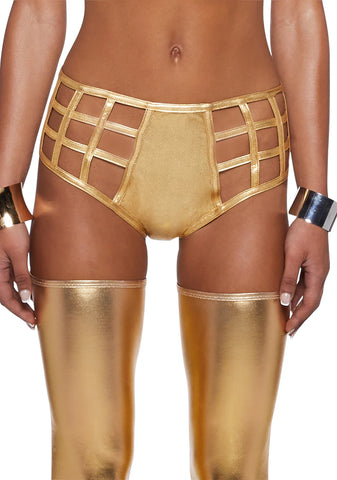 Deviant Treasure Booty Shorts - Gold