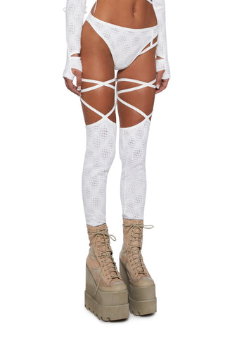 Sun Desires Booty Shorts And Stockings Set