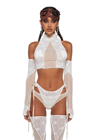 Mirage Mist Tank And Panty Set - Off White
