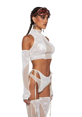 Mirage Mist Tank And Panty Set - Off White