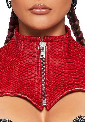 Deadly Dose Snakeskin Harness - Red