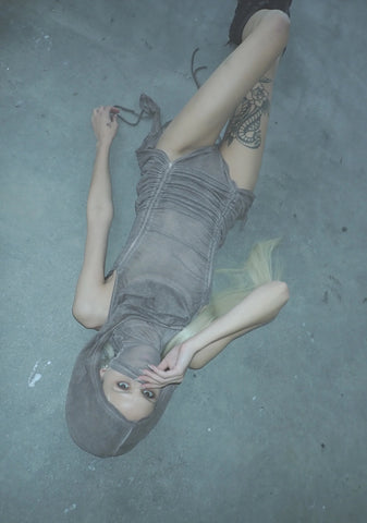 Tempo Ruched Harness Dress - Off White