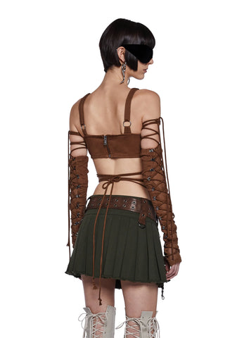 Tempo Lace-Up Bustier And Gloves Set