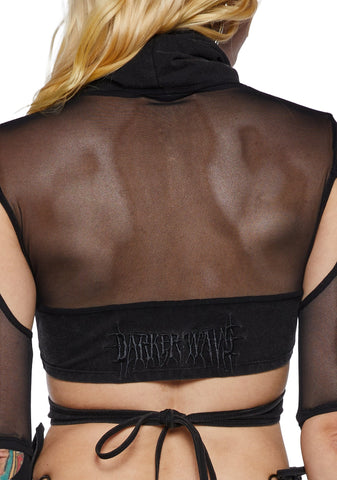 Tempo Mock Neck Wrap Top