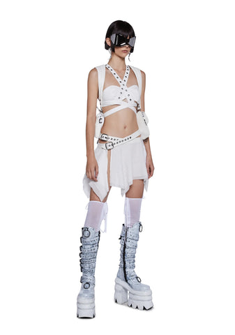 Tempo Buckle Wrap Handkerchief Skirt