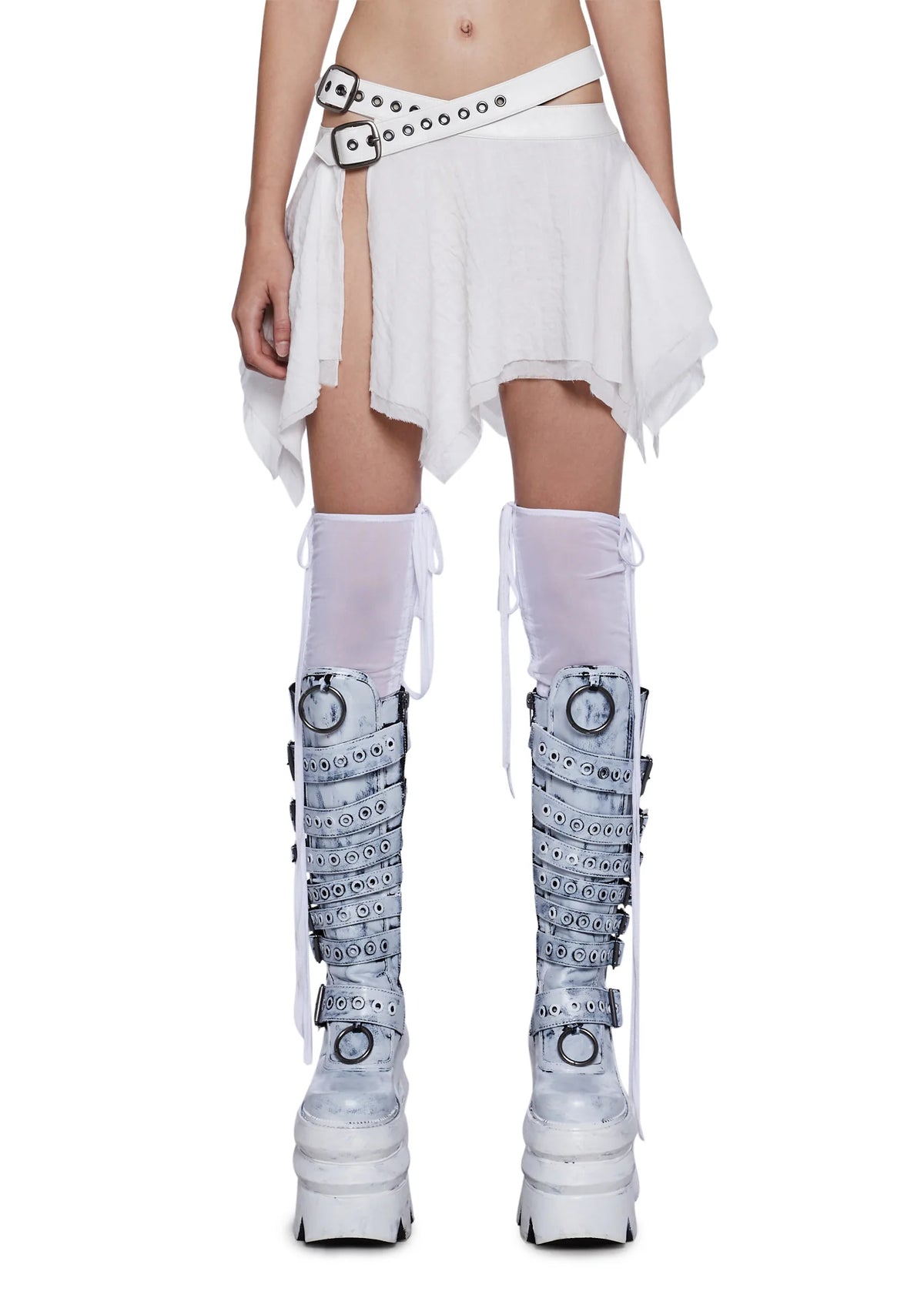 Tempo Buckle Wrap Handkerchief Skirt