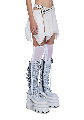 Tempo Buckle Wrap Handkerchief Skirt