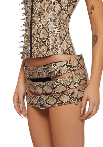 Belt Mini Skirt - Snake