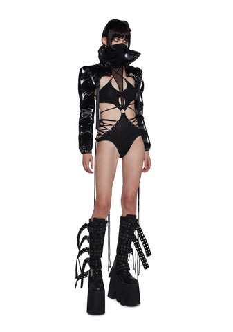 Tempo Lace-Up Cut-Out Bodysuit