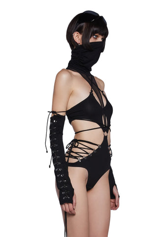 Tempo Lace-Up Cut-Out Bodysuit