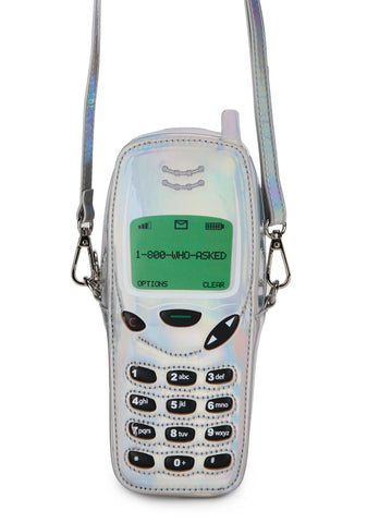 Don't Call Me Crossbody Bag - Silver