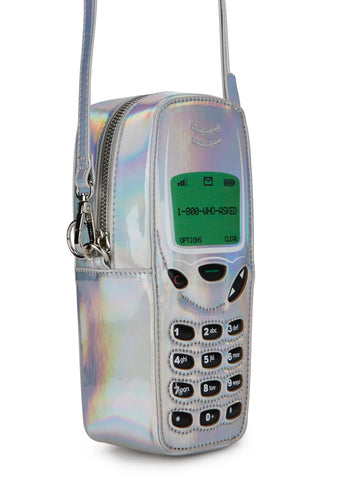 Don't Call Me Crossbody Bag - Silver