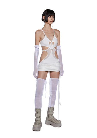 Tempo Strappy Mesh Gloves And Stockings Set