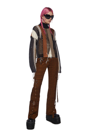 Crafted Patchwork Knit Sweater