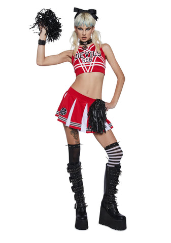 Satan's Cheerleader Costume Set