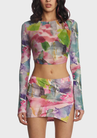 Watercolor Desires Skirt Set