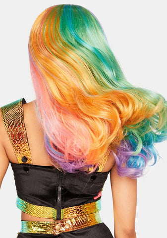 Tinsel Me Pretty Rainbow Wig