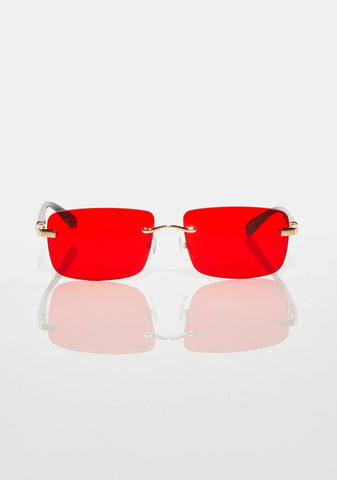 Partial Eclipse Rimless Sunglasses