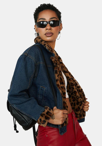 Fierce Cat Denim Jacket