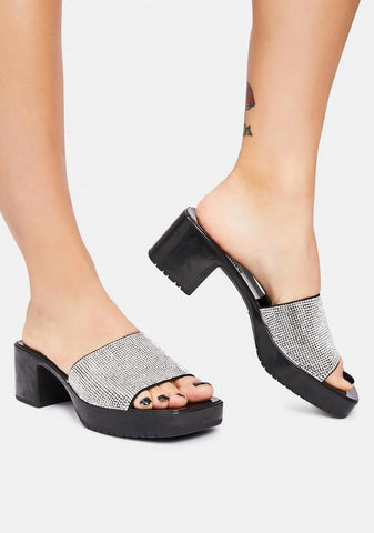 Harlin-R Rhinestone Banded Platform Sandals
