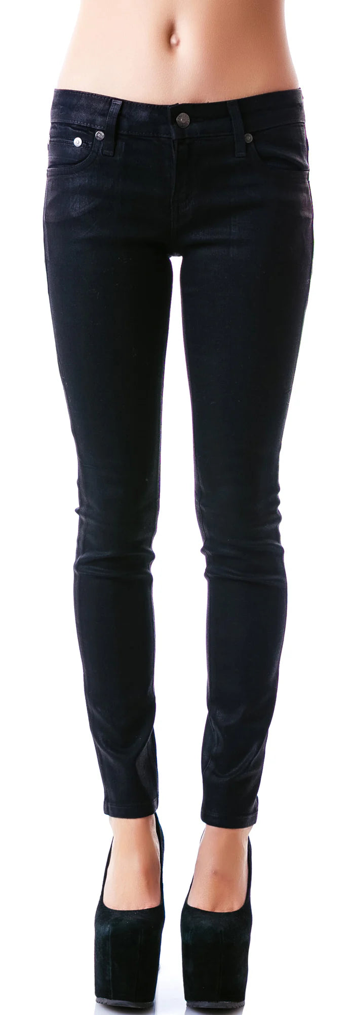 Wax Coated Stretch Junkie Jeans